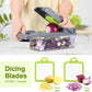 Vegetable chopper ergonomic handle and non-slip base