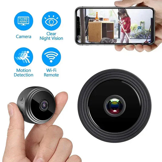 Mini WiFi A9 surveillance camera, front view