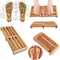 Wooden Foot Roller Massager – Manual Reflexology Foot Massage Tool