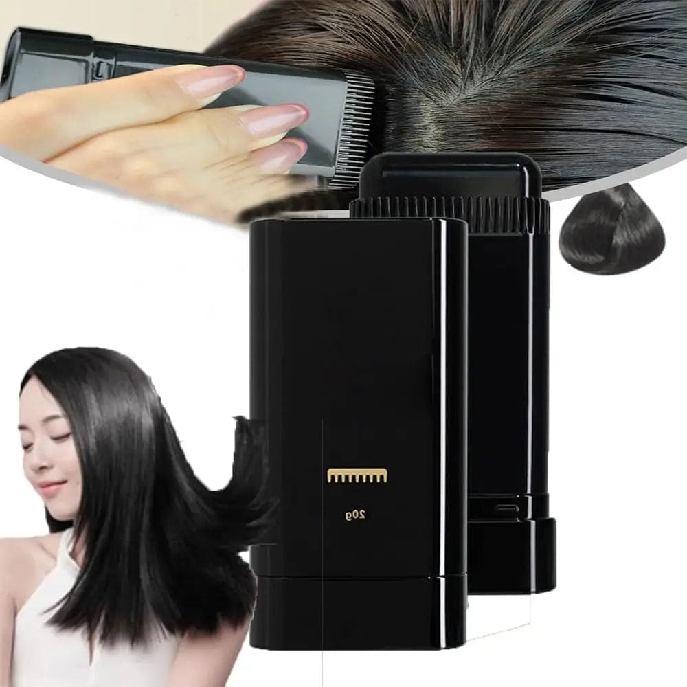 Hairdressing Wand Instant Root Touch-Up – Natural Black Hair Color Stick for Gray Hair Coverage (20g)